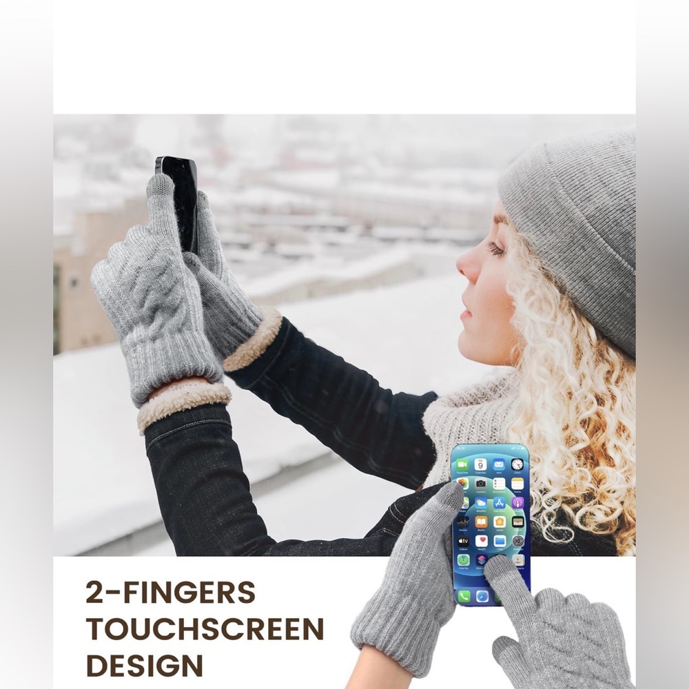 Clothirily Winter Gloves for Women & Men Touchscreen finger tips - Picture 4 of 4